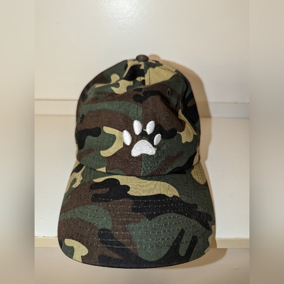 Tractor Supply Accessories - WOODLAND Camo Tractor Supply Paw Print Distressed Hat Adjustable Strap U…